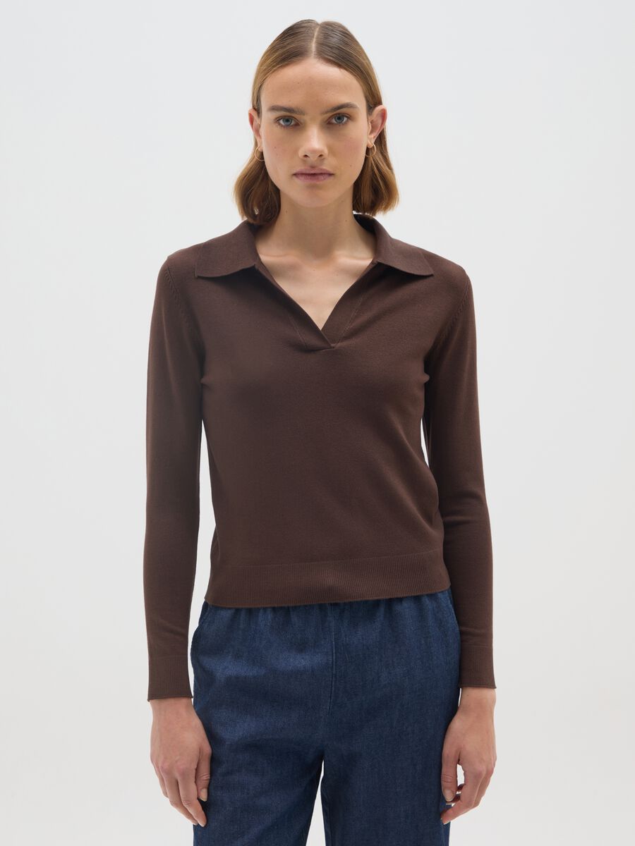 Brown Regular Fit Jumper_0