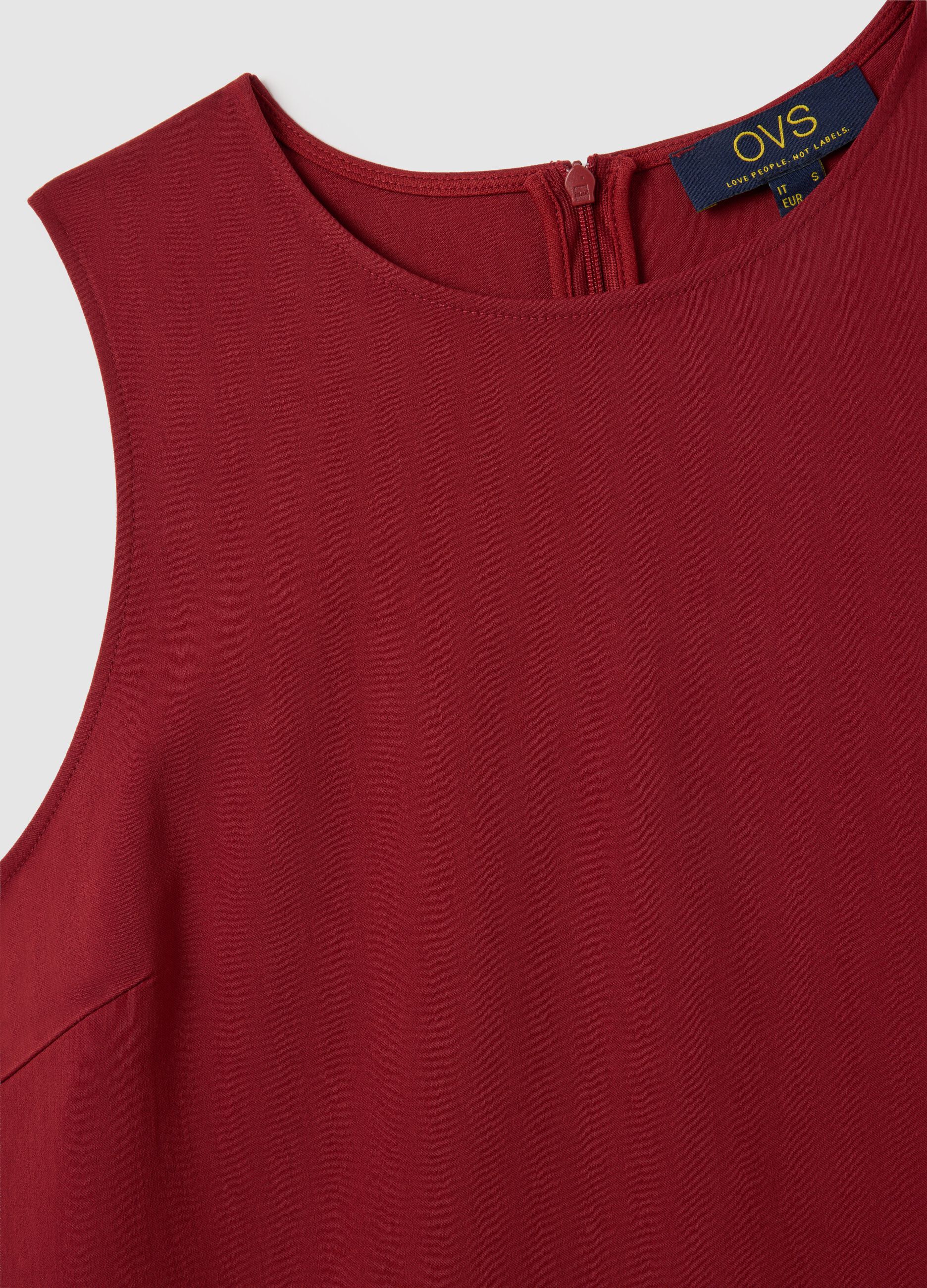 Red viscose blend women's dress