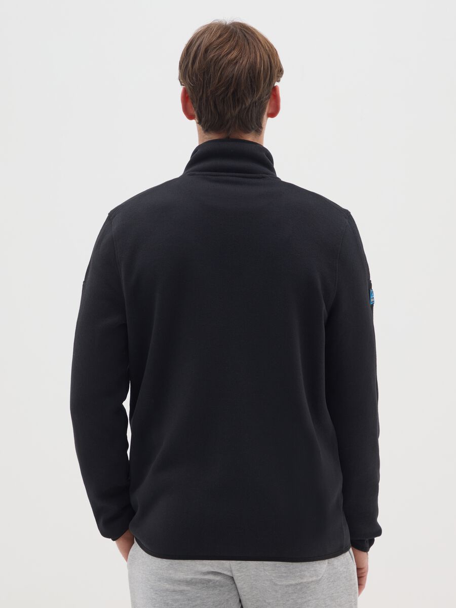 Heavy Black Jacket with Zip_2