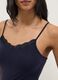 Blue slim fit stretch viscose camisole with lace_3