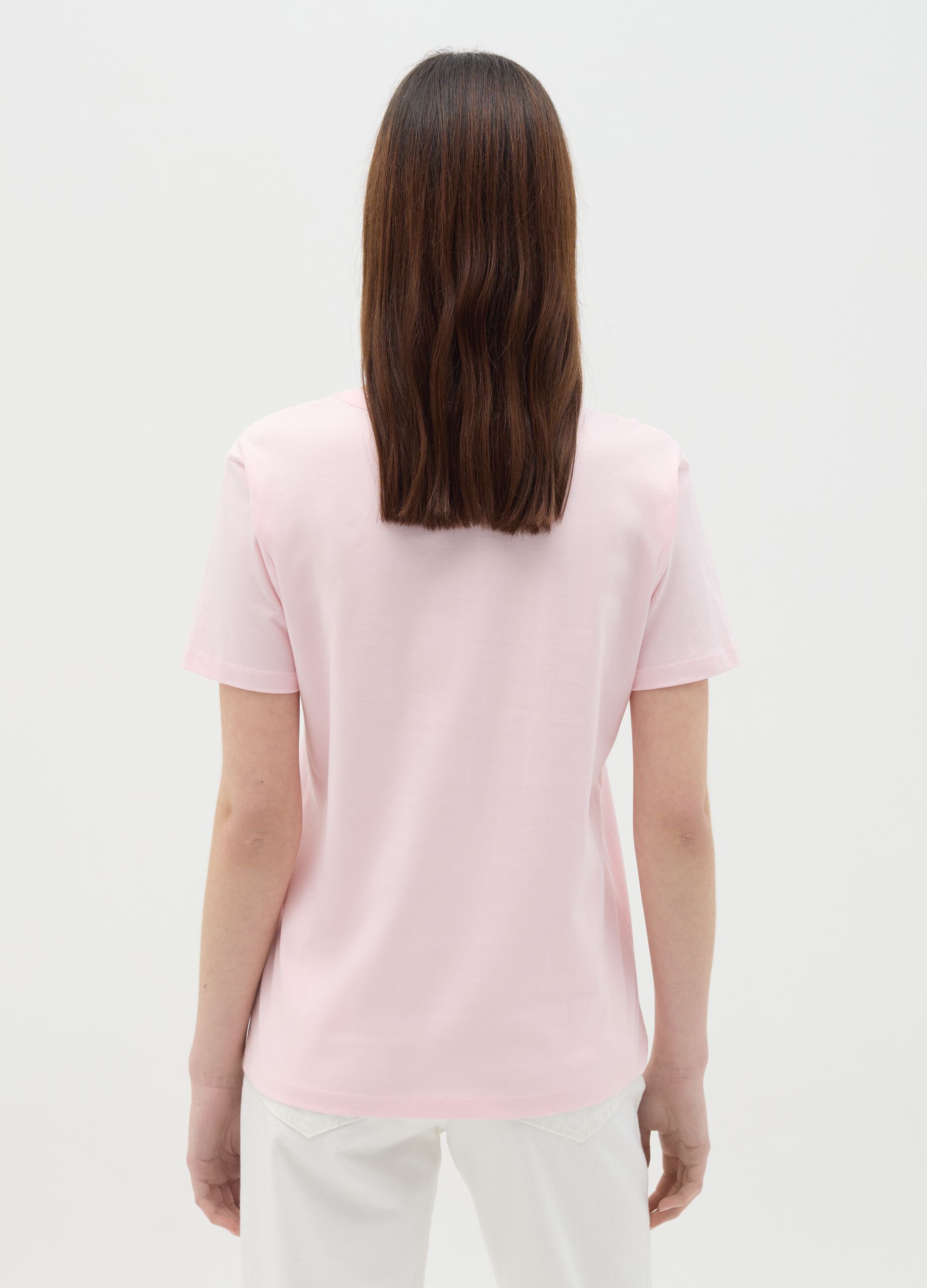 Pink T-shirt in cotton with Super Mario™ Princess Peach print