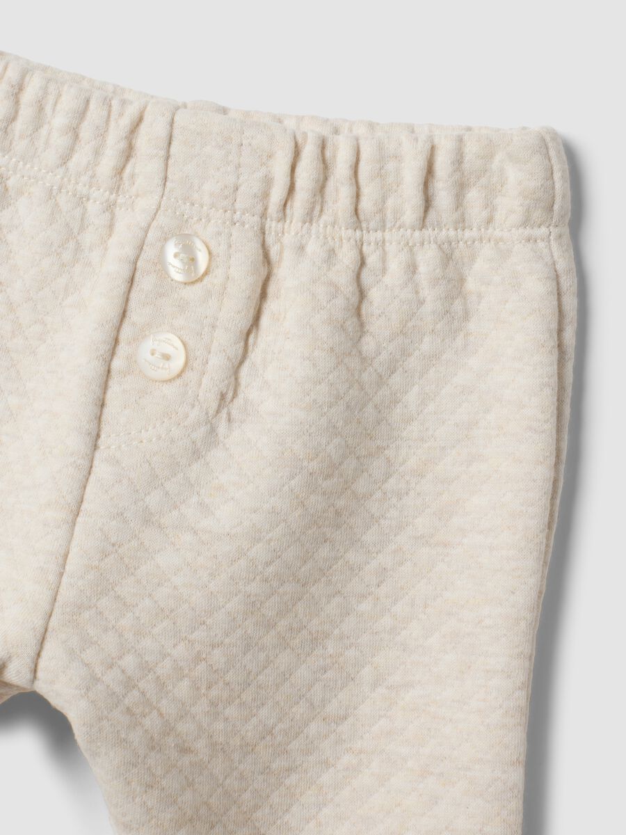 Beige two-piece organic cotton-blend set for baby_3