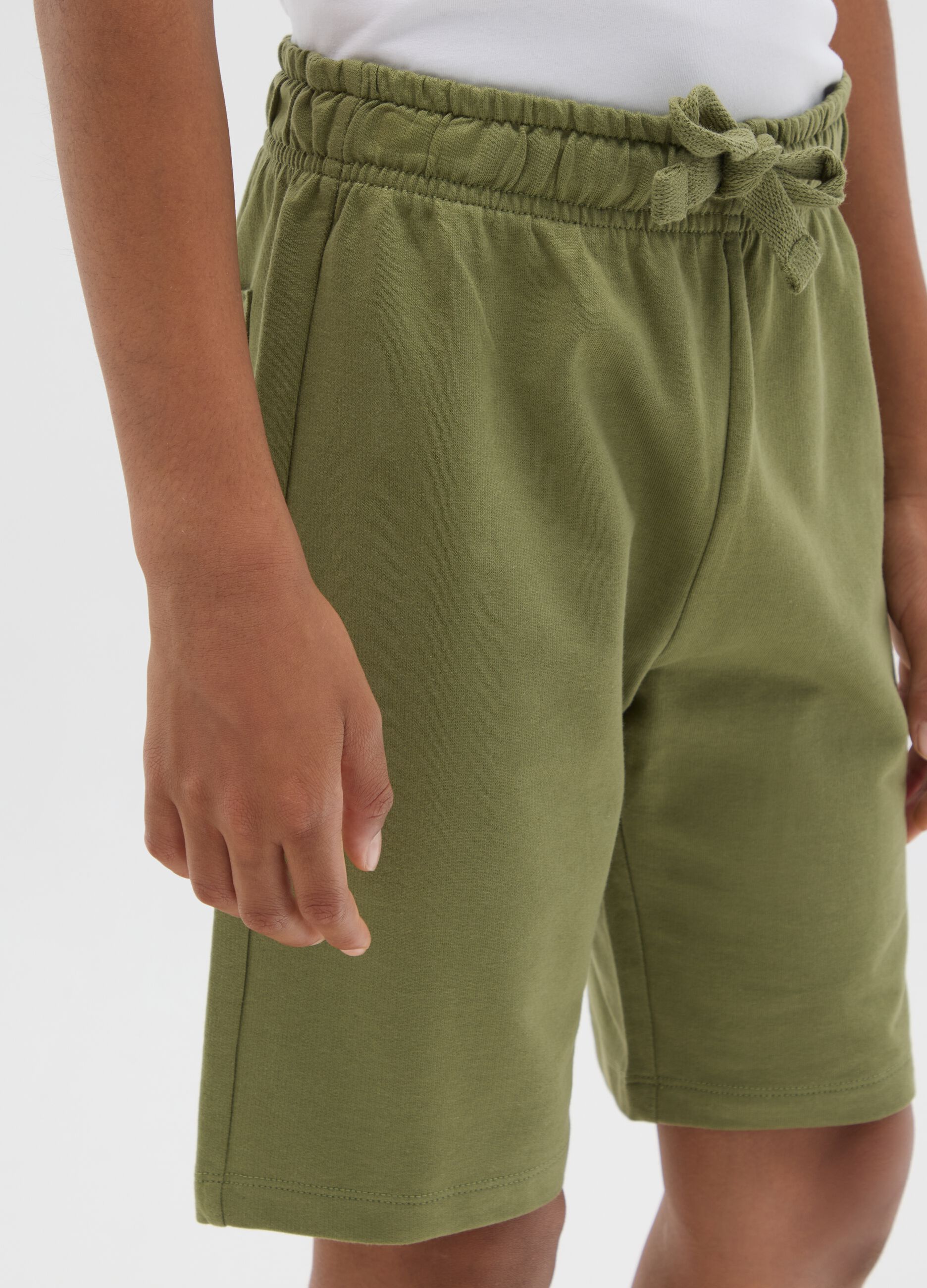 OVS Kids pure cotton green shorts for boys
