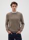 Brown regular fit viscose blend jumper_0