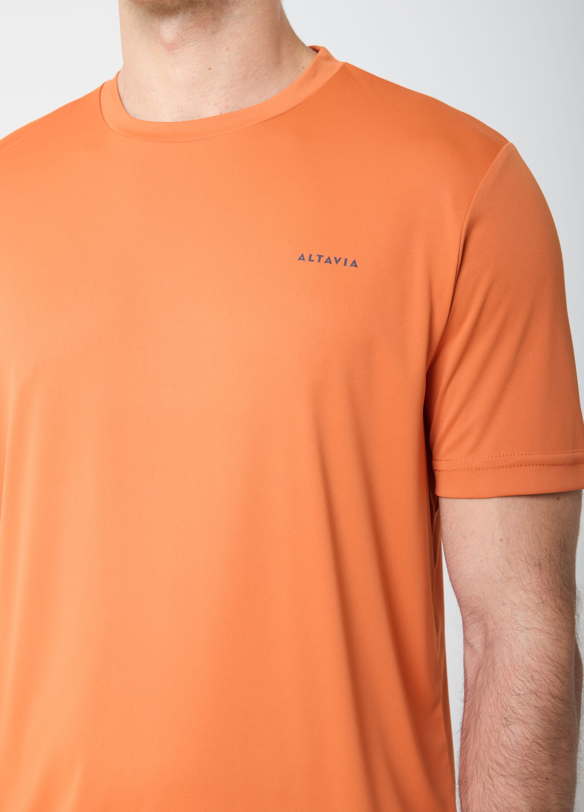 Technical Fabric T-shirt with Contrast Trims ALTAVIA COURT