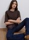 Brown boxy-fit T-shirt in a cotton&ndash;viscose blend_0