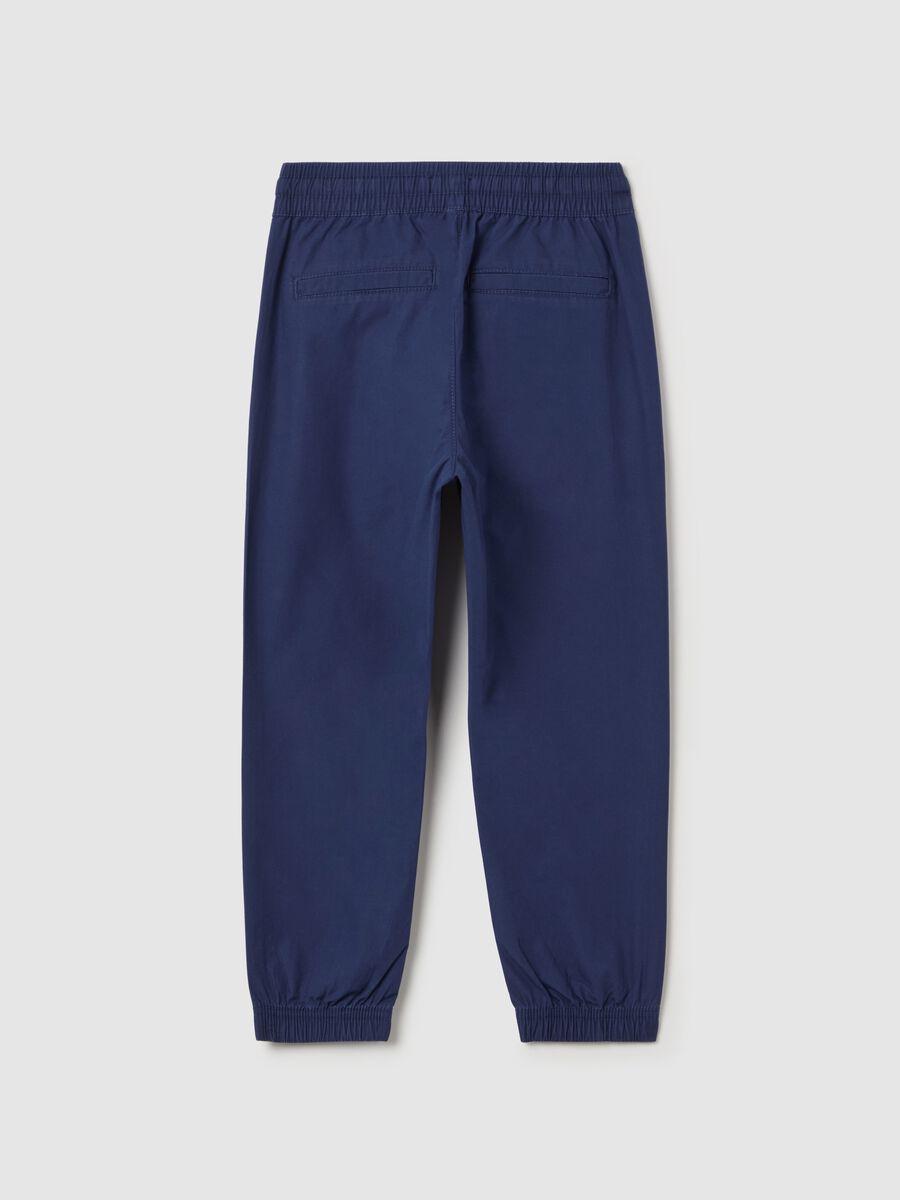 Poplin joggers with drawstring_1