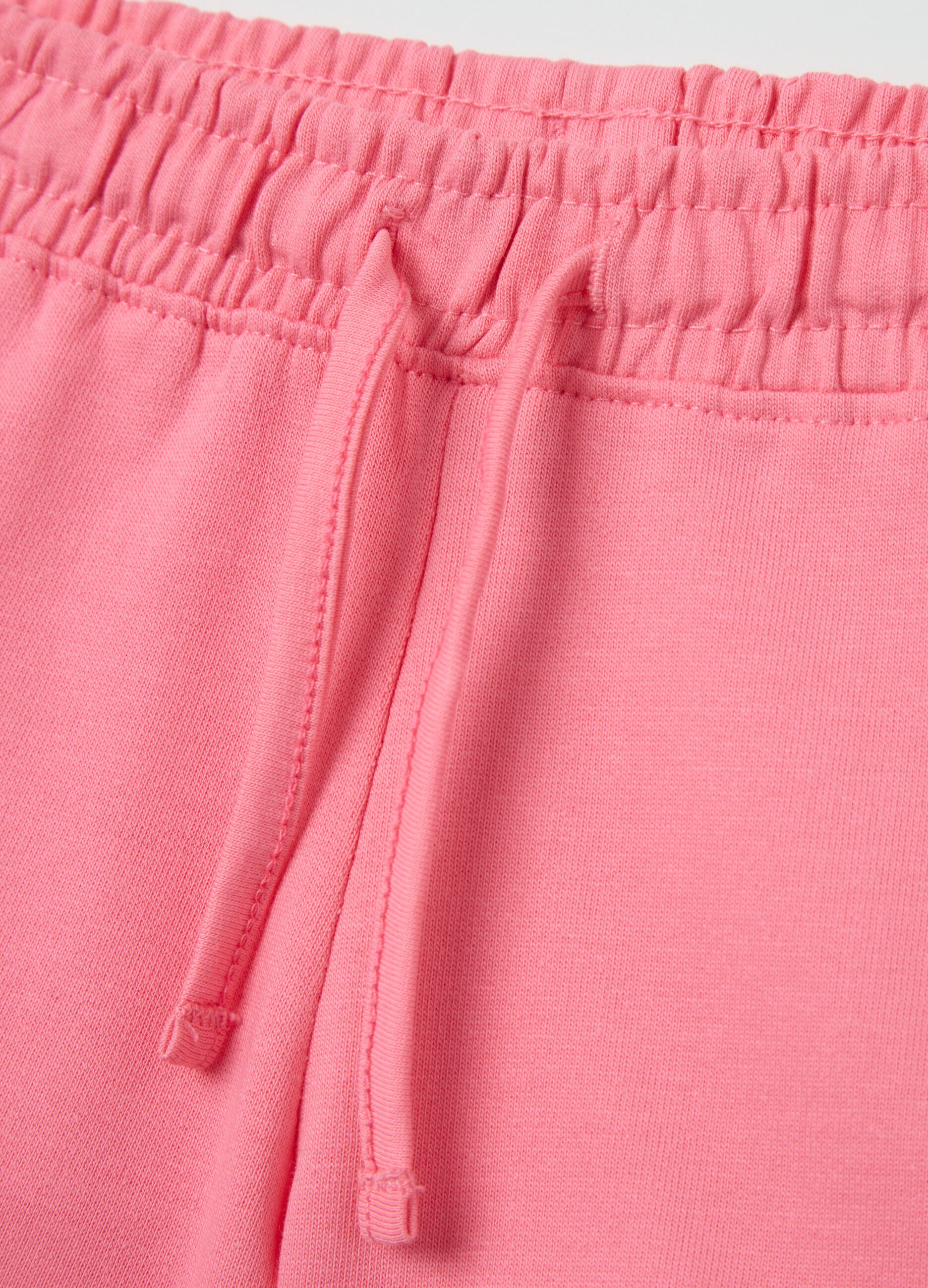 Pink cotton shorts for girls