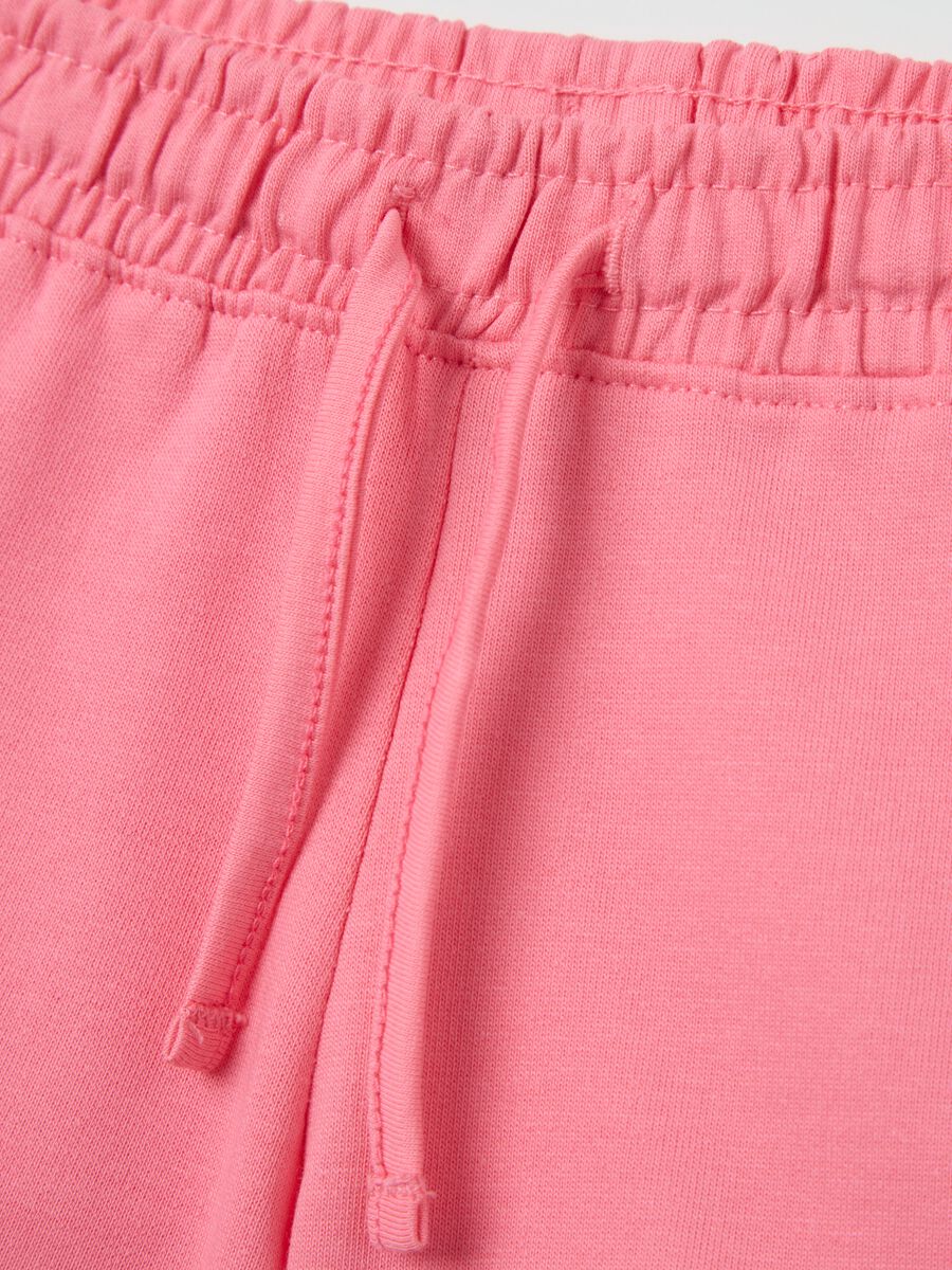Pink cotton shorts for girls_2