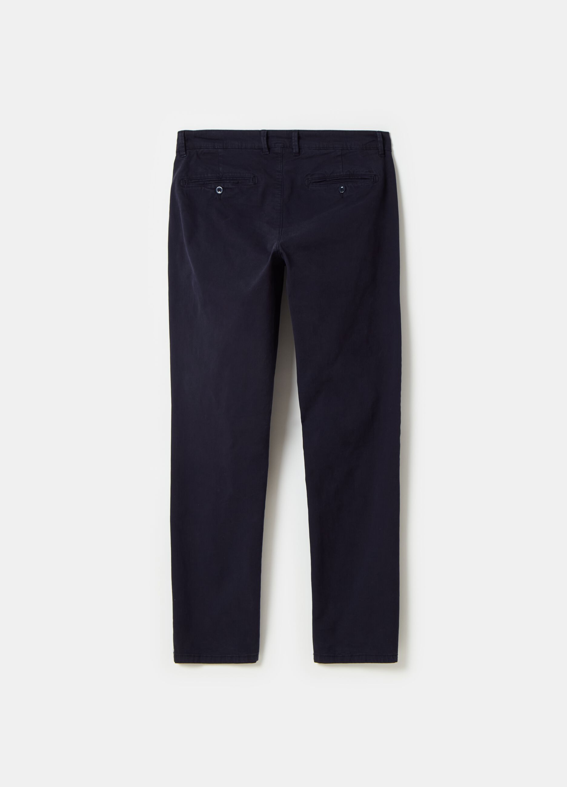 Slim-fit, stretch cotton chinos