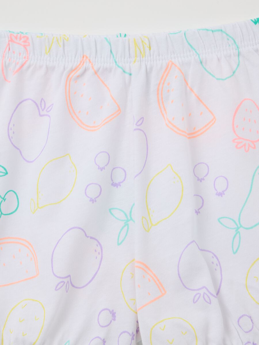 Short children's pyjamas in pure cotton with colourful fruit_3