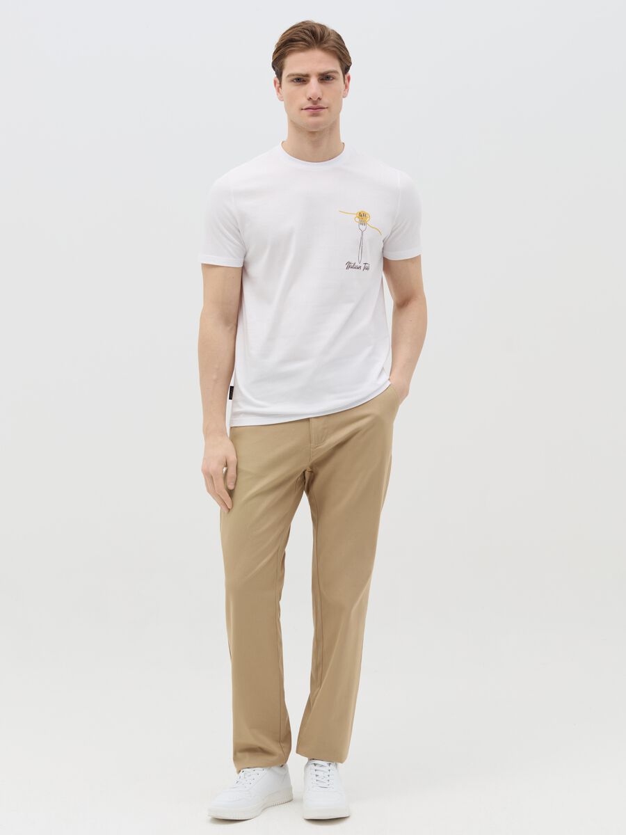 Cotton T-shirt with "Italian Taste" print_1