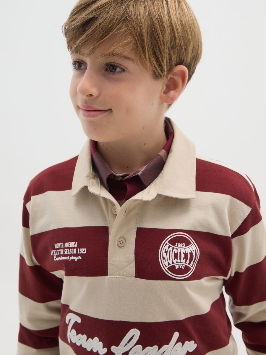 Boys' multicolour oversized striped pure cotton T-shirt_2