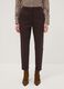 Slim-fit brown stretch cotton trousers_1