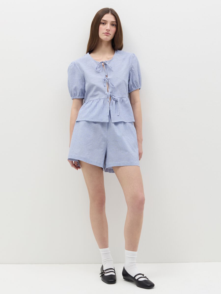 Check seersucker shorts_0