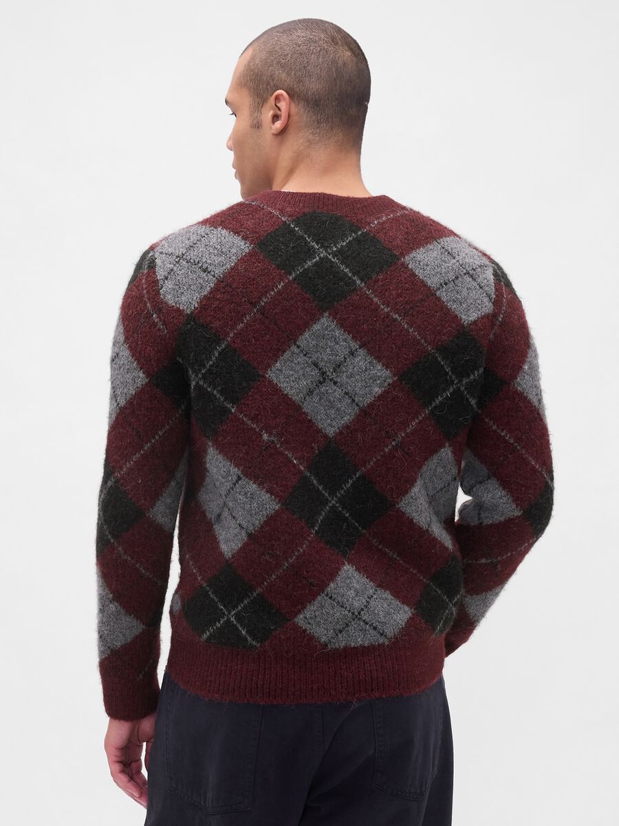 Multicolour pullover in stretch fabric with tartan pattern_2