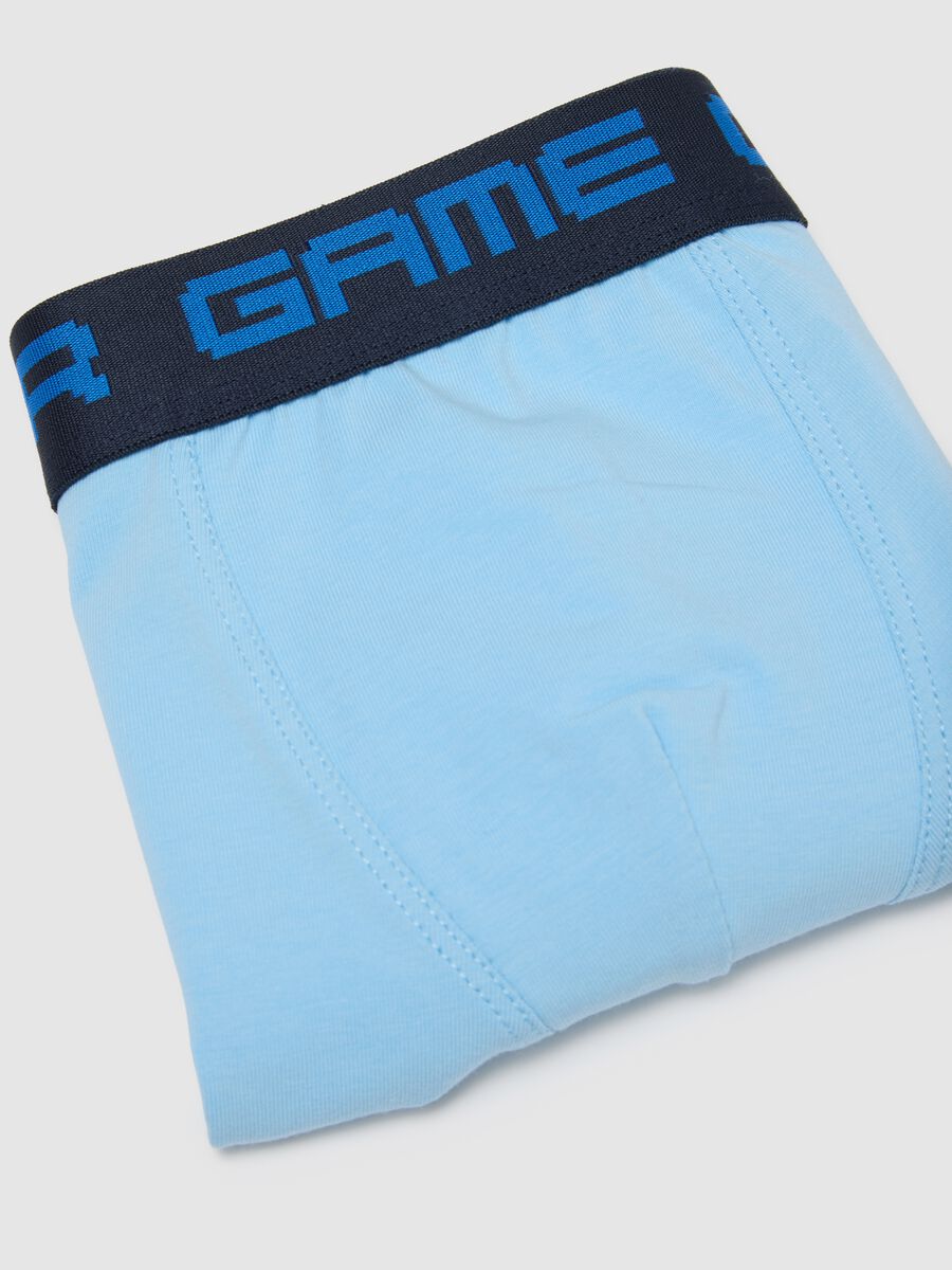 Boys' regular fit stretch cotton blue boxers with print_2