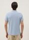 Light blue short-sleeve polo in pure organic cotton, regular fit_2