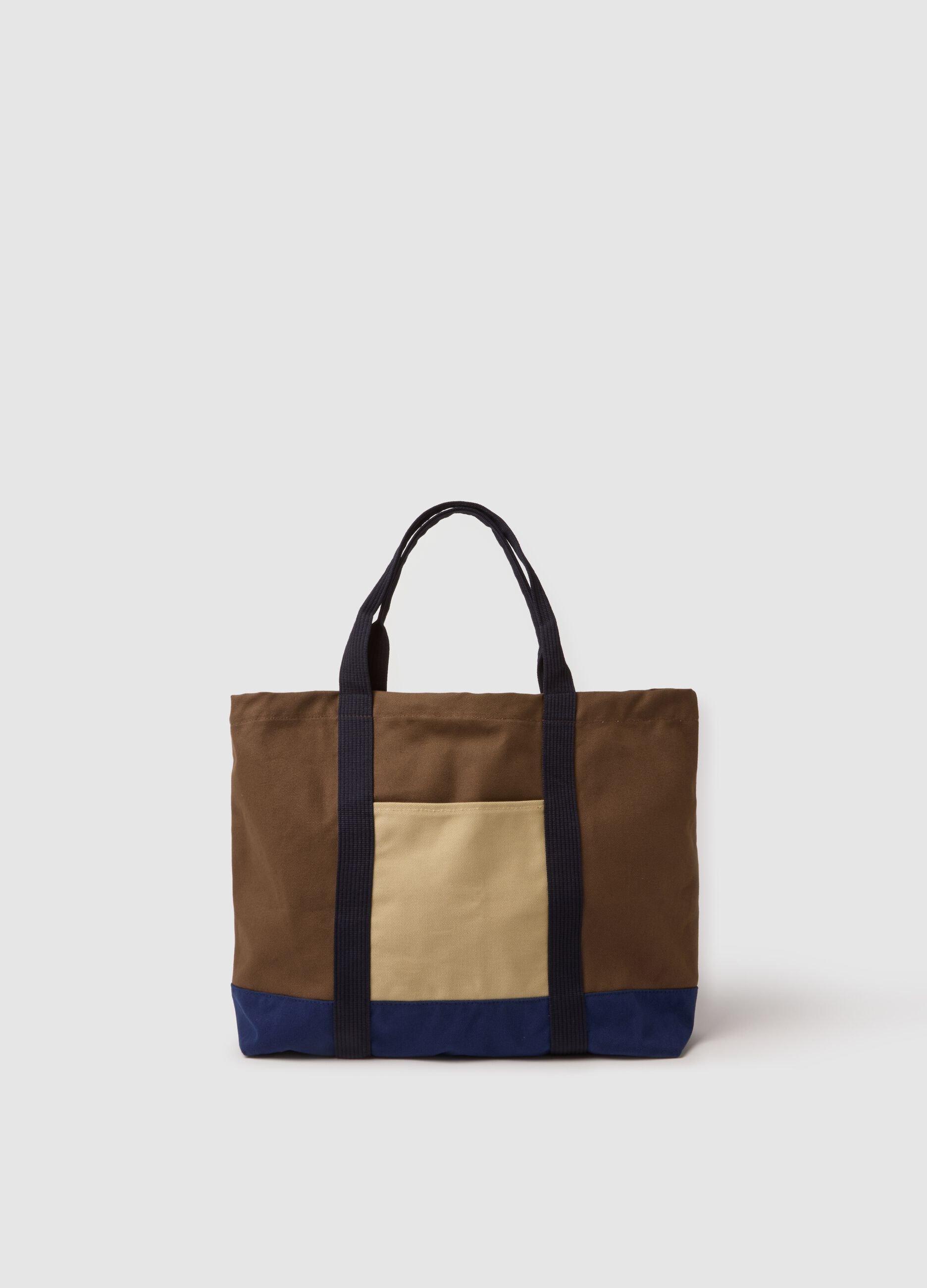 Multicolour pure cotton shopper bag with sturdy handles