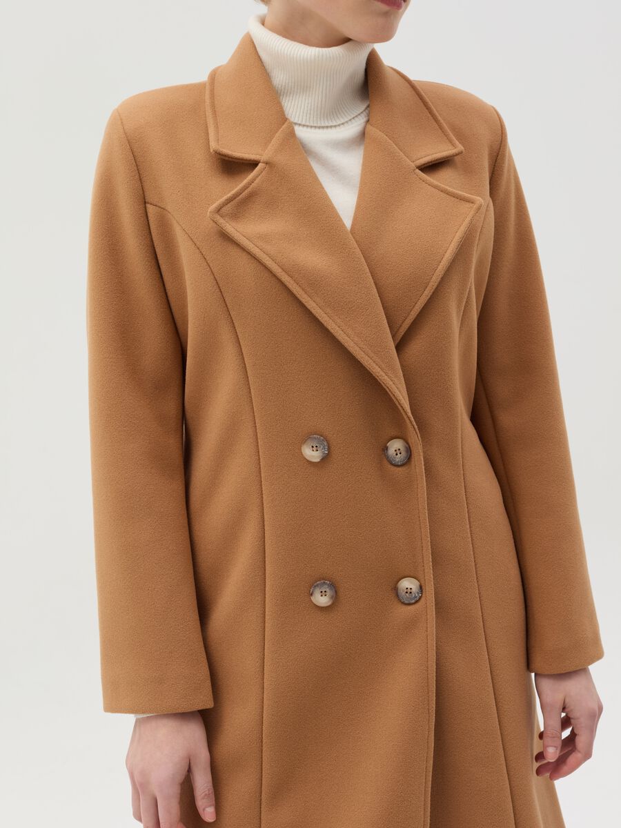 Double-breasted trench coat in cloth with belt_2