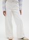 Girl's white wide leg trousers in pure cotton_2