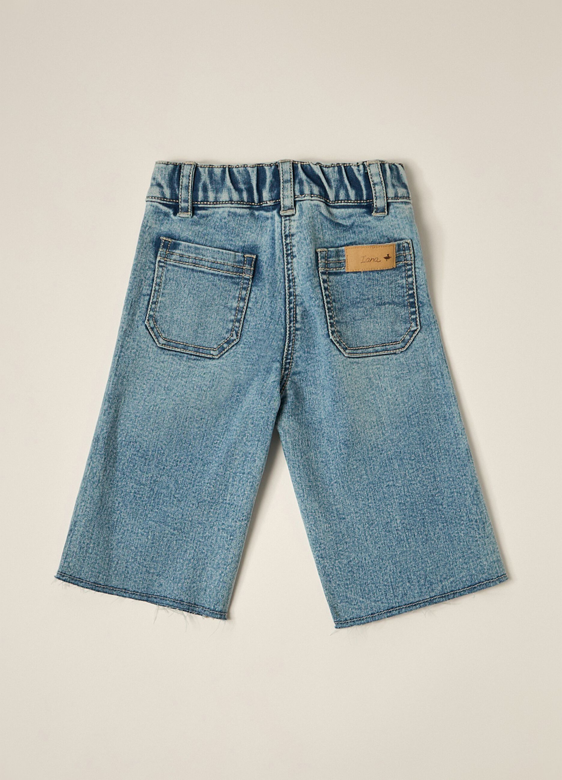 Pantaloni in denim di misto cotone IANA neonata