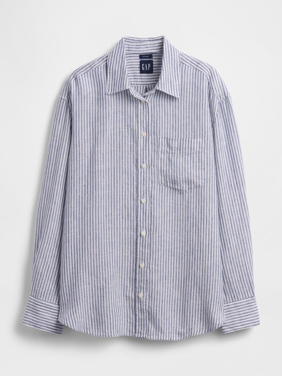 Pure linen striped shirt_3