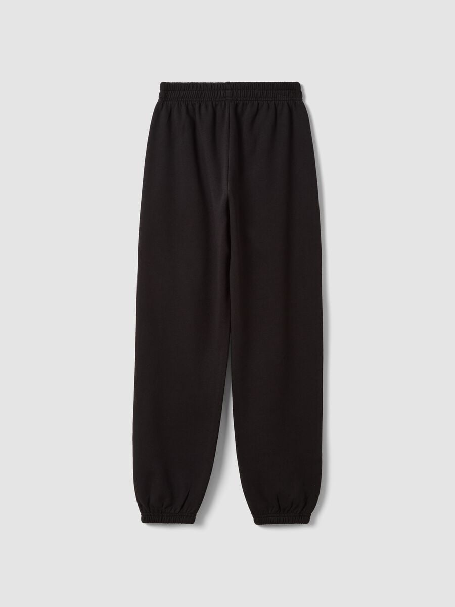 Black pure cotton joggers_1