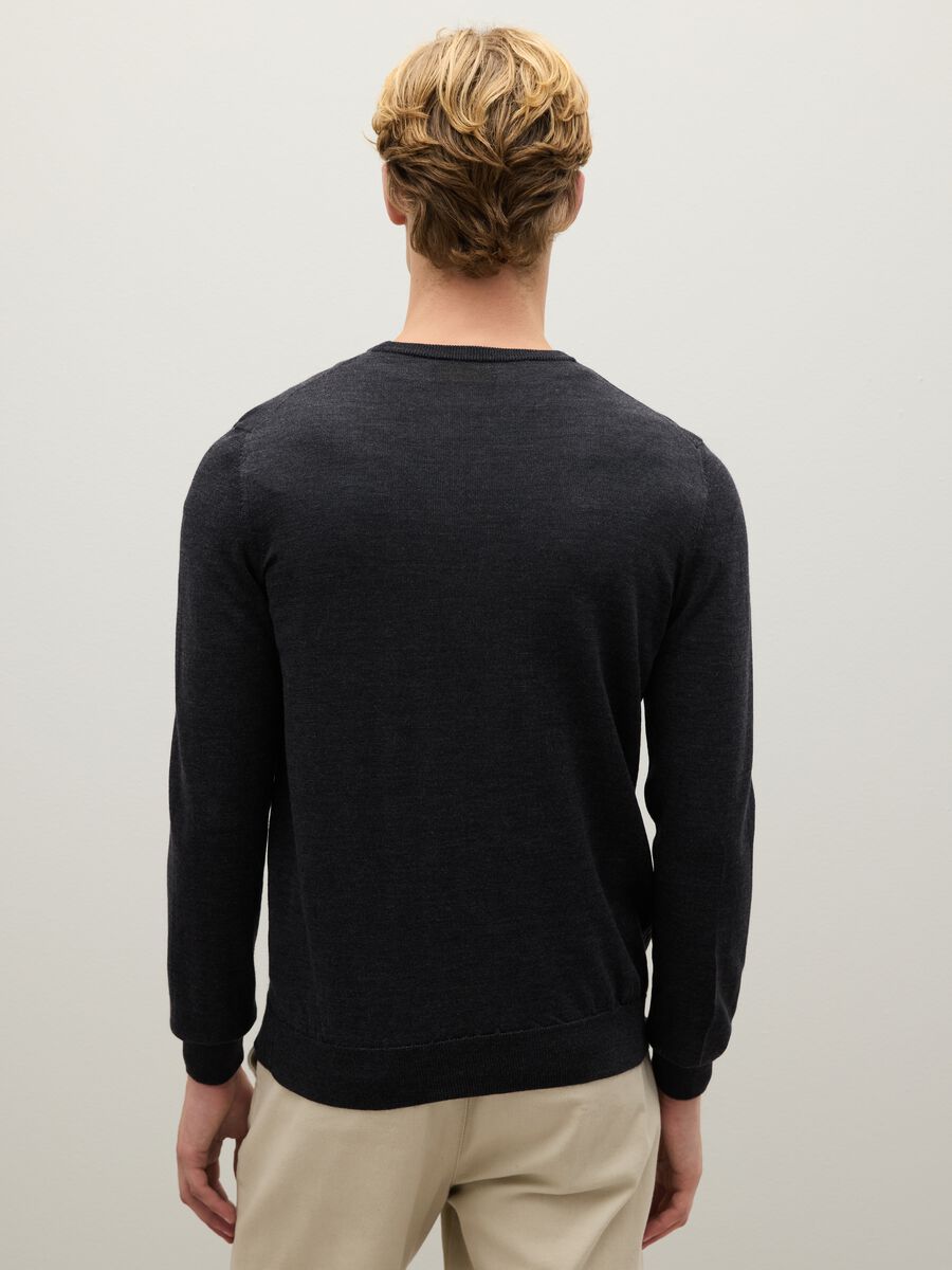 Grey merino wool jumper regular fit_2