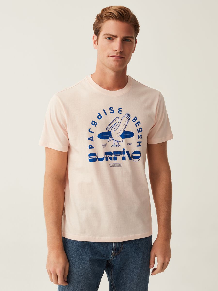 T-shirt con stampa pellicano_0