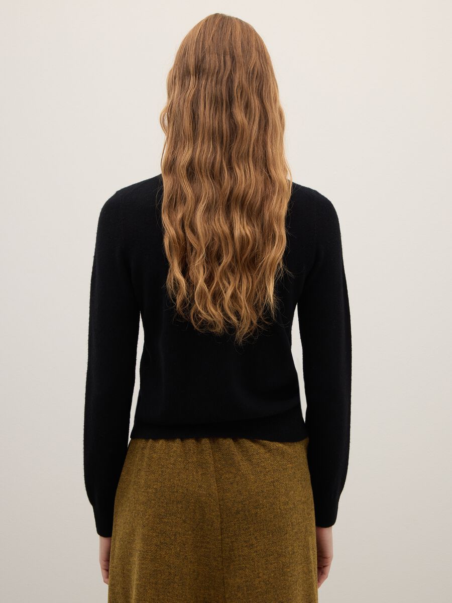 Black pure wool high-neck regular fit sweater_3