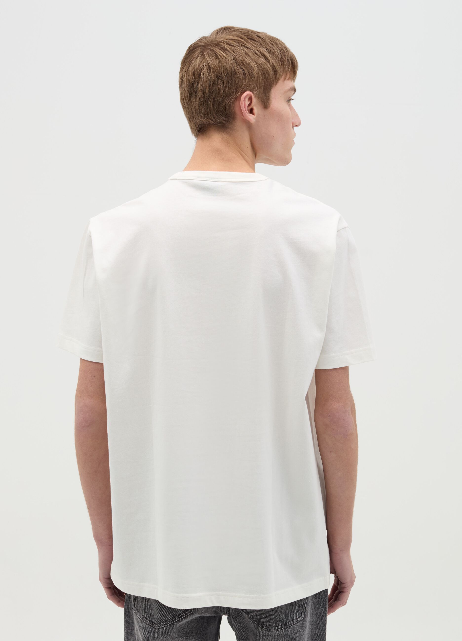 Cotton T-shirt with Nirvana print