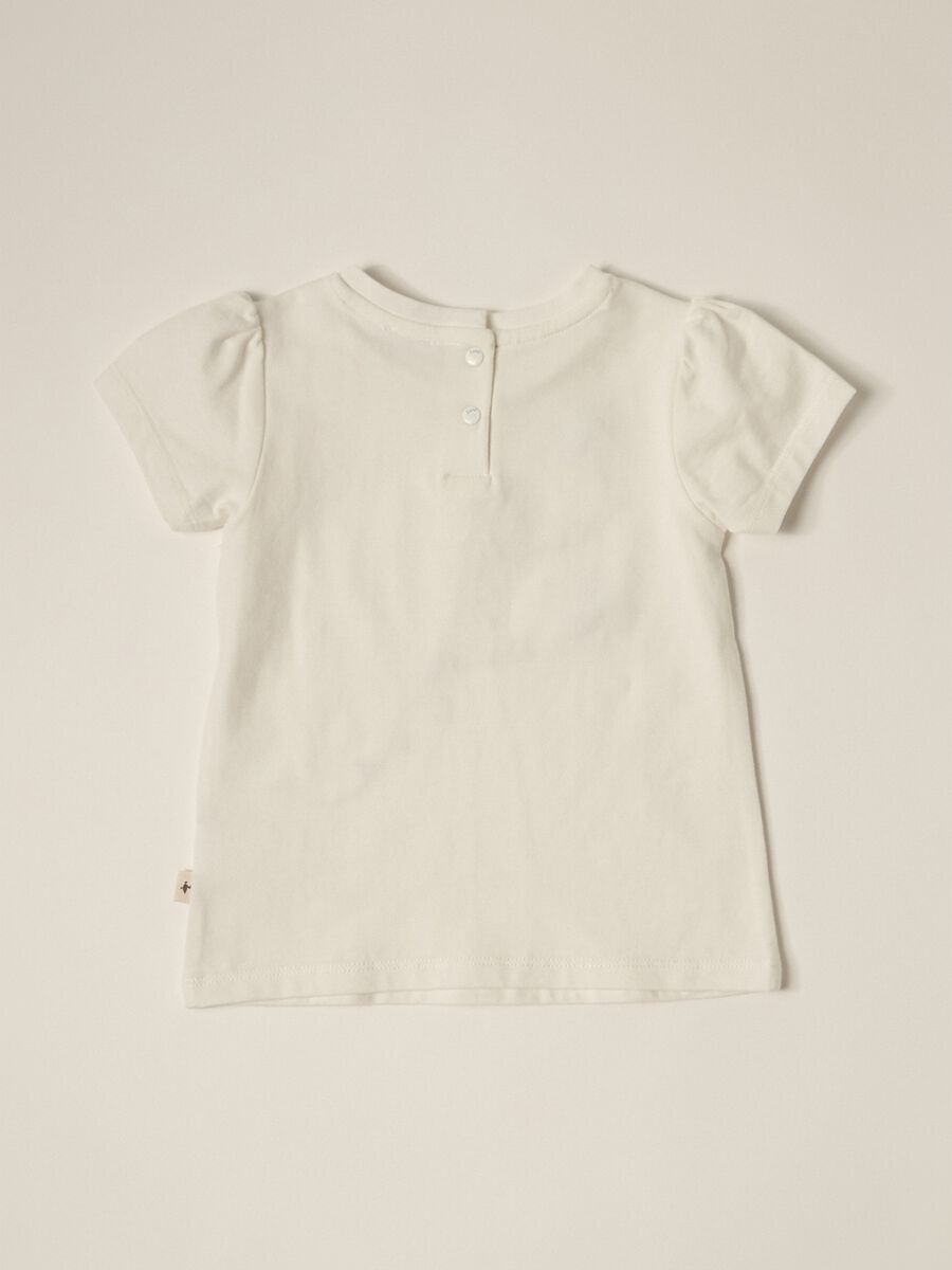 IANA newborn girl T-shirt in stretch cotton_1