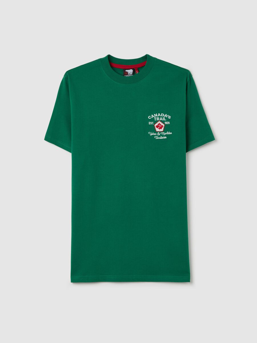 Canada's Trail green T-shirt with embroidery_4
