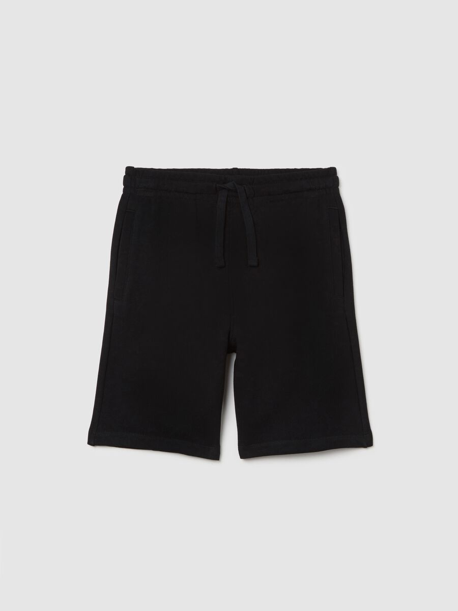 Boys' Shorts in Organic Black Cotton_3
