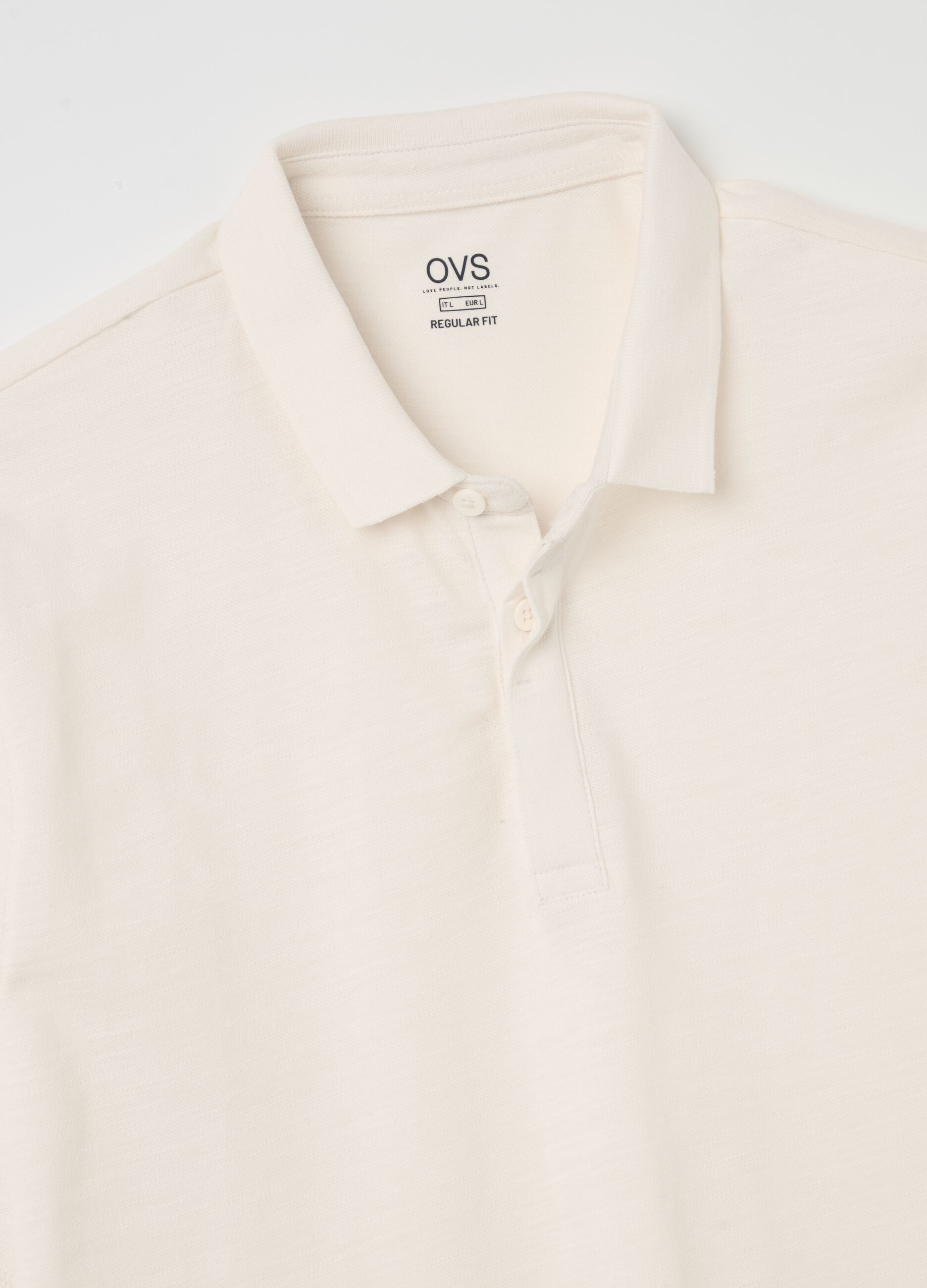 Regular-fit polo shirt in jersey slub