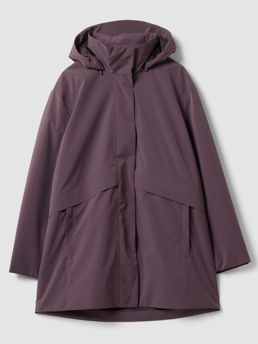 Parka viola imbottito idrorepellente e traspirante con cappuccio ALTAVIA STUDIO_5