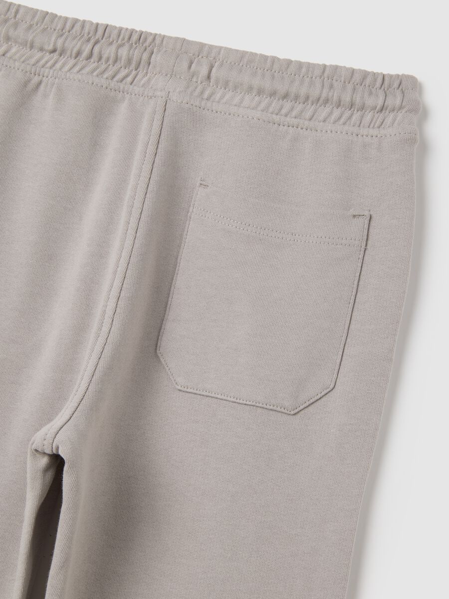 Children's grey cotton jogger trousers regular fit_3