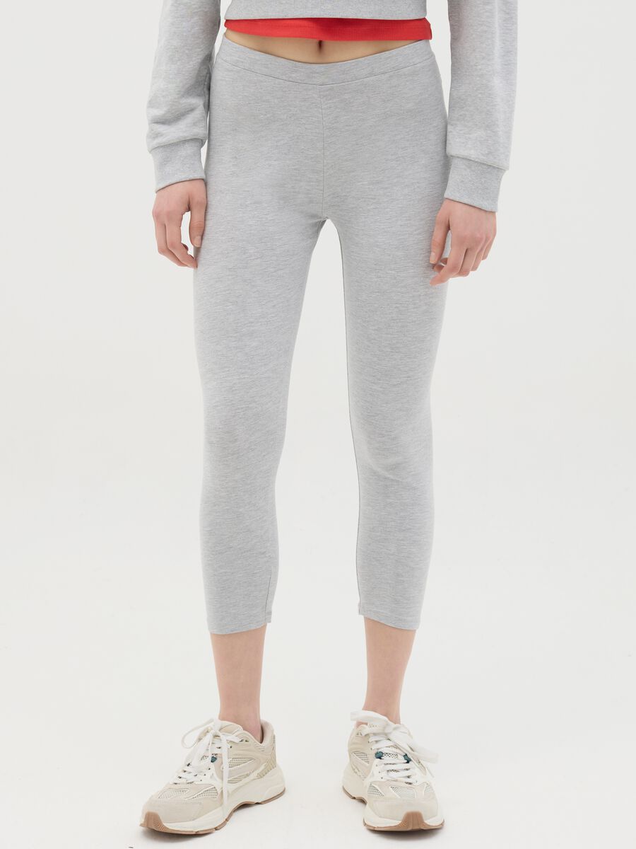 Grey stretchy cotton leggings by Ovs_1