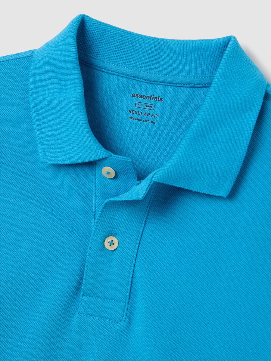 Sky Blue Piquet Cotton Polo_5
