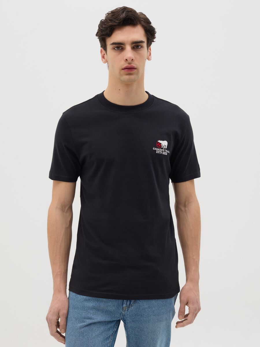 Canada's Trail black short-sleeved T-shirt_0