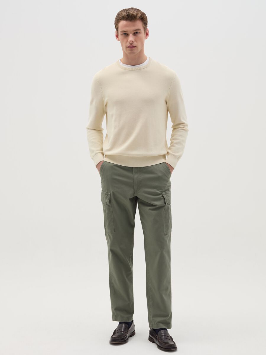 Cargo trousers with internal drawstring_0