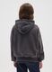 Girls' black cotton blend oversized sweatshirt_1