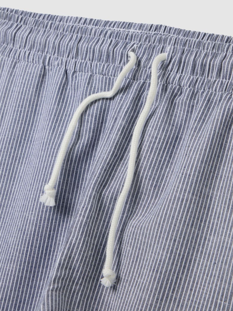 Men's pure cotton blue trousers, regular fit_5