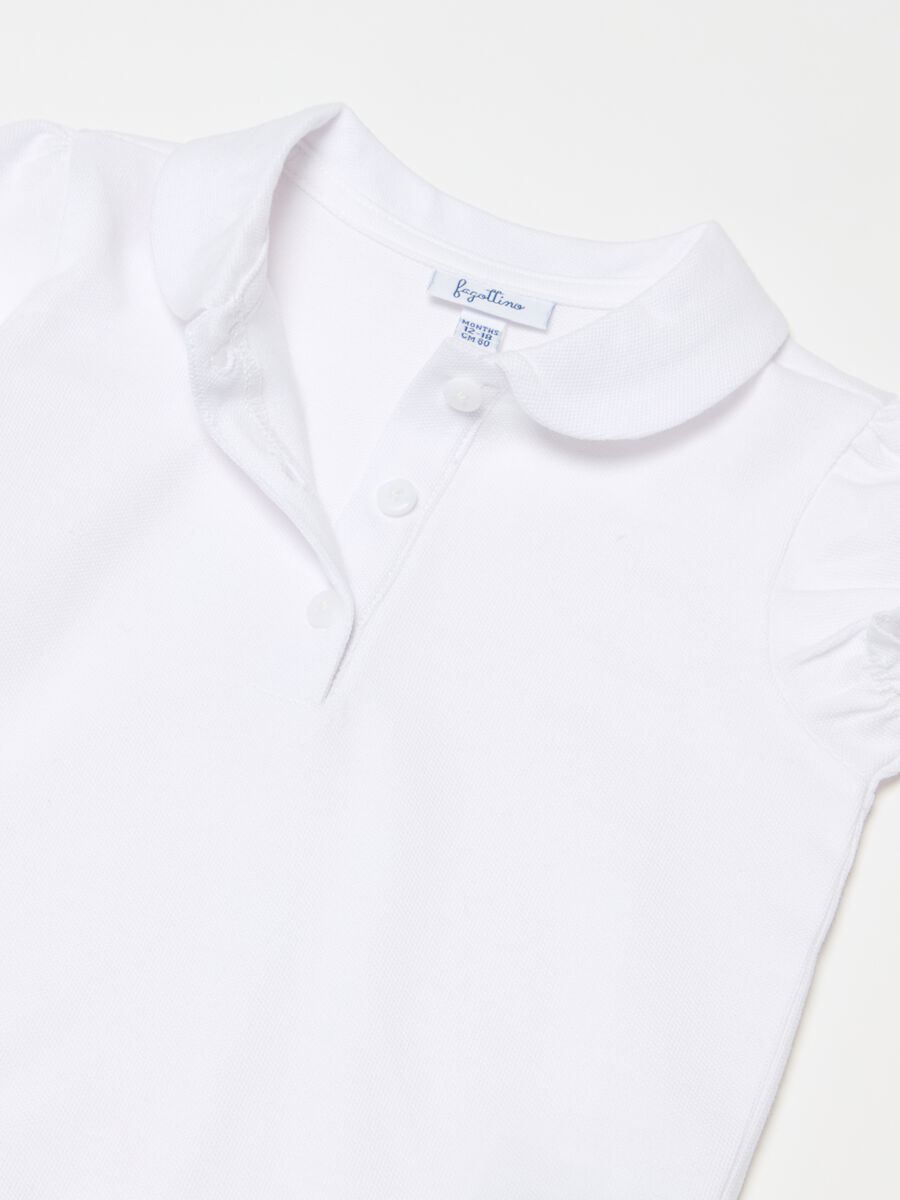 Cotton polo shirt with frills_2