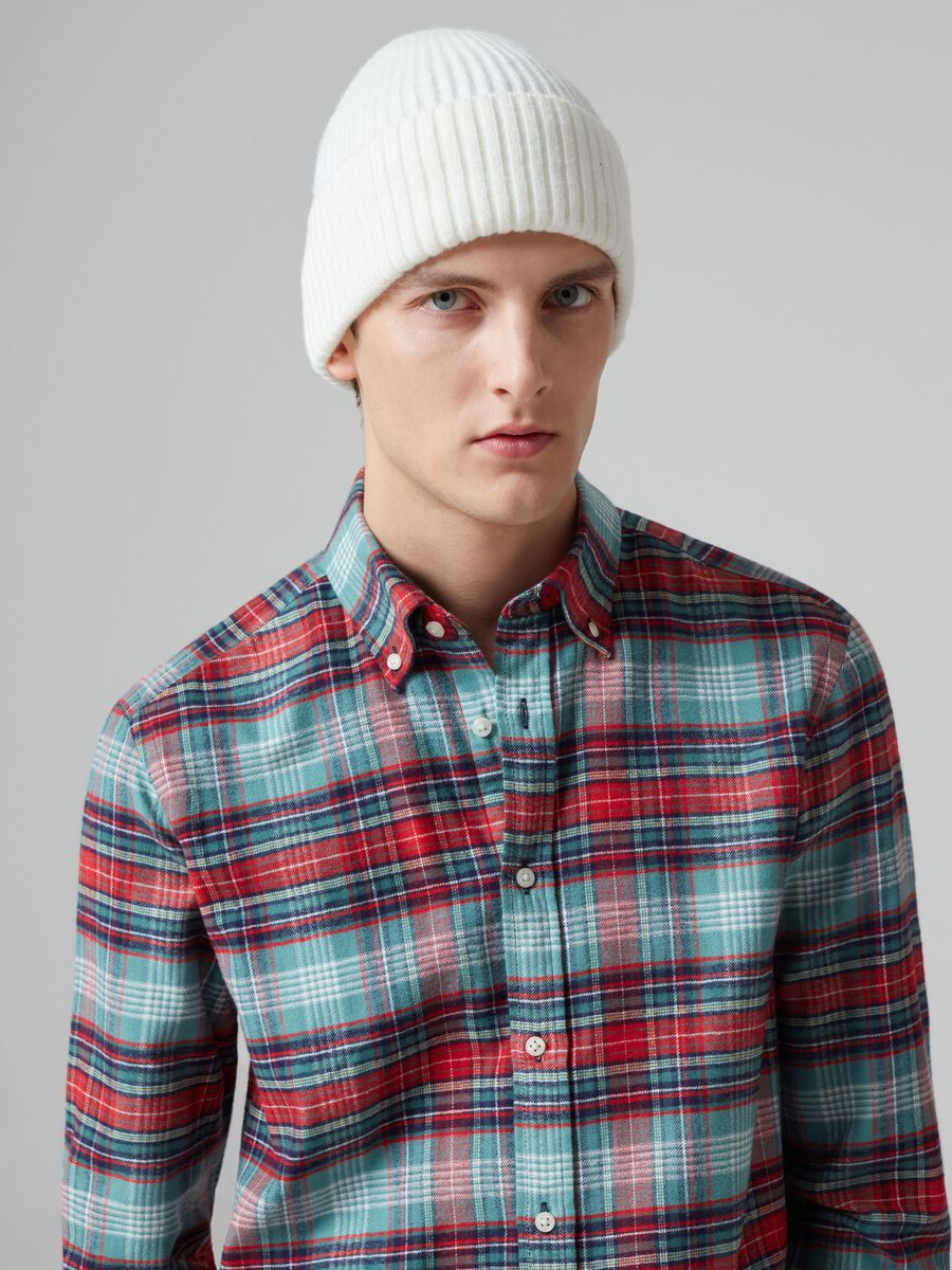 Camicia in flanella check button-down_1