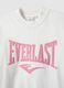 White cotton blend regular fit sweatshirt with Everlast logo_5