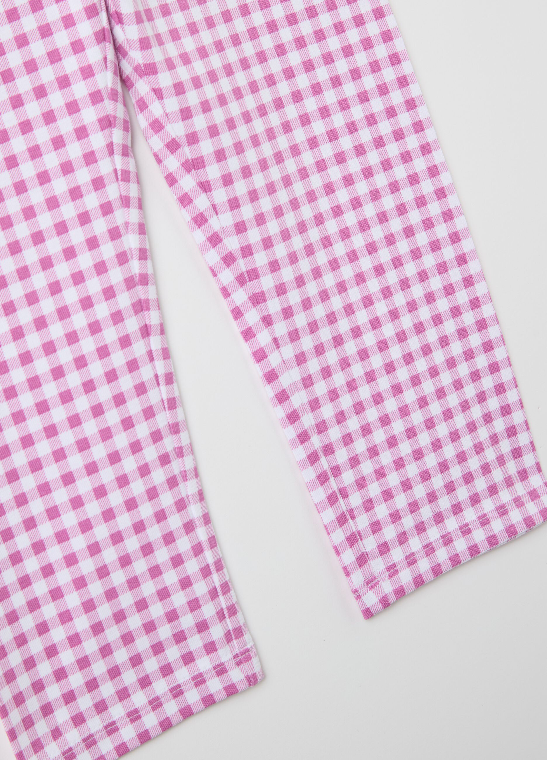 Three-quarter leggings in stretch cotton