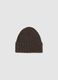 Brown Wool Mix Beanie_1