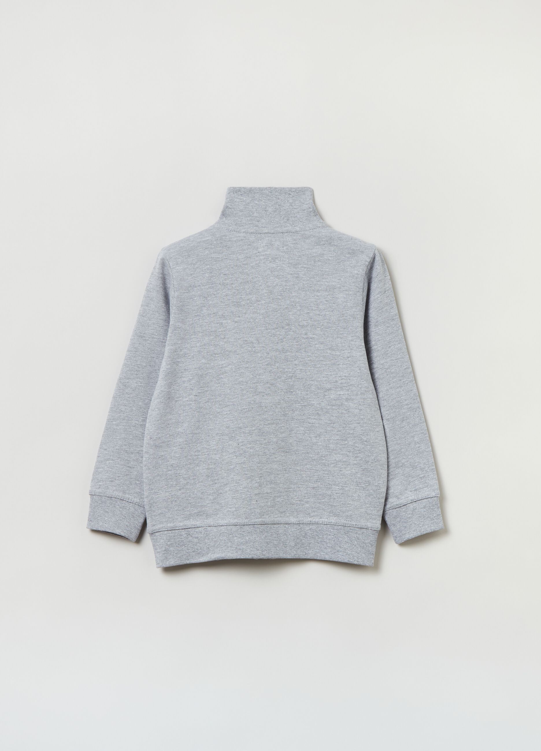 Full-zip in felpa a collo alto_1